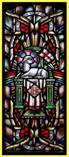 Lamb window at All Saints'